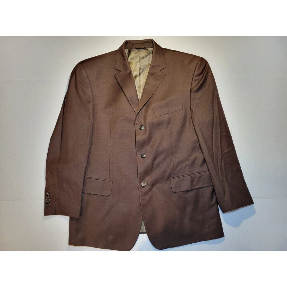 Giorgio Gosani Wool Cashmere Chocolate Brown Men's 42S Blazer Jacket Sport Coat